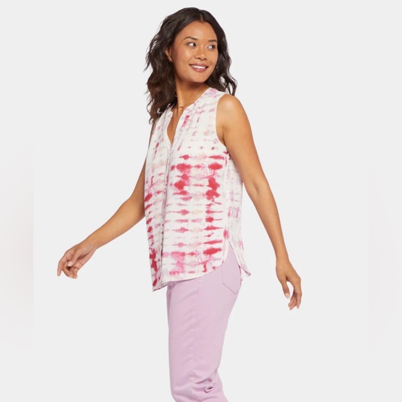 NWOT NYDJ Sleeveless Pintuck Blouse - Picture 3 of 16